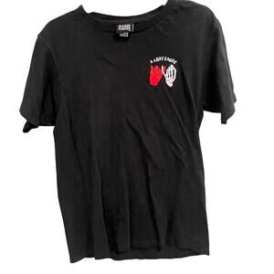 A Lost Cause Mens Medium Black Graphic Tee Pinky Swear If You Dare